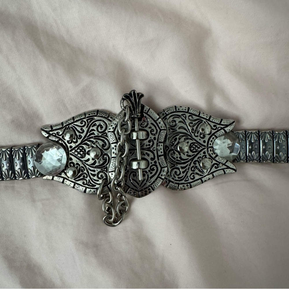 Vintage Silver Ornate Belt